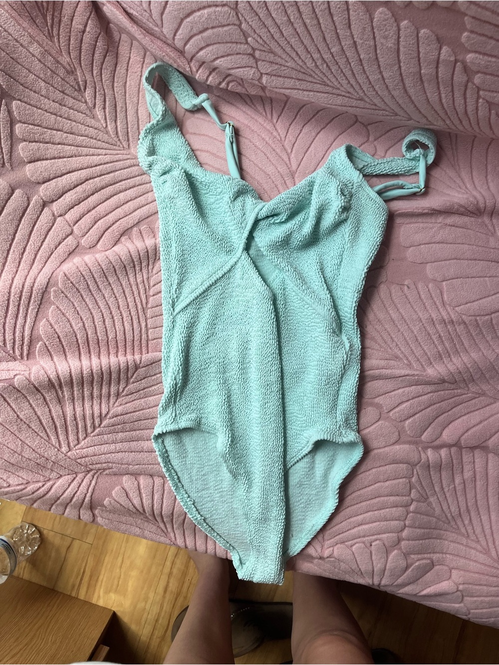 Surf Gypsy Mint Textured Kids One-Piece Swimsuit